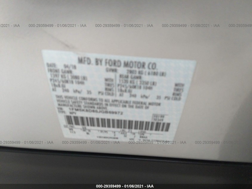 FORD EXPLORER 1FM5K8D80JGB69972