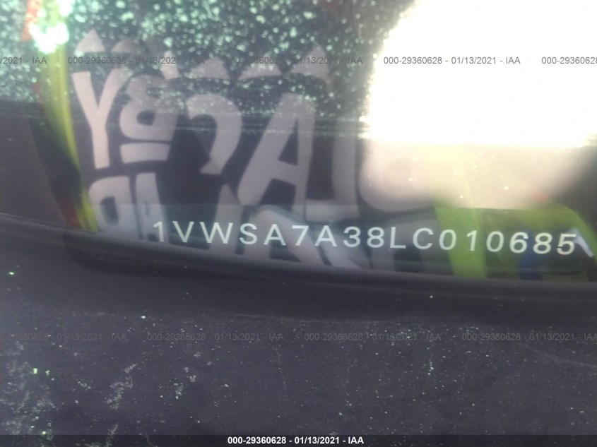 VOLKSWAGEN PASSAT 1VWSA7A38LC010685