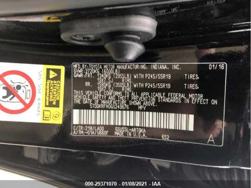 TOYOTA HIGHLANDER 5TDDKRFH0GS249676