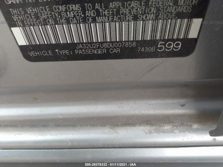 MITSUBISHI LANCER JA32U2FU8DU007858