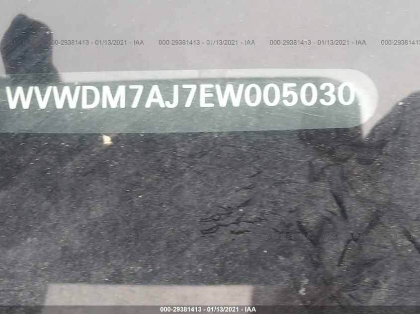 VOLKSWAGEN GOLF WVWDM7AJ7EW005030