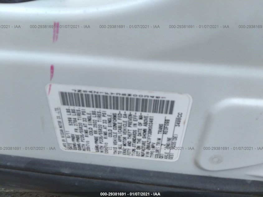 NISSAN MURANO CROSSCABRIOLET JN8AZ1FY3BW003461