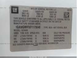 CHEVROLET EXPRESS PASSENGER 1GAWGRFFXF1179648