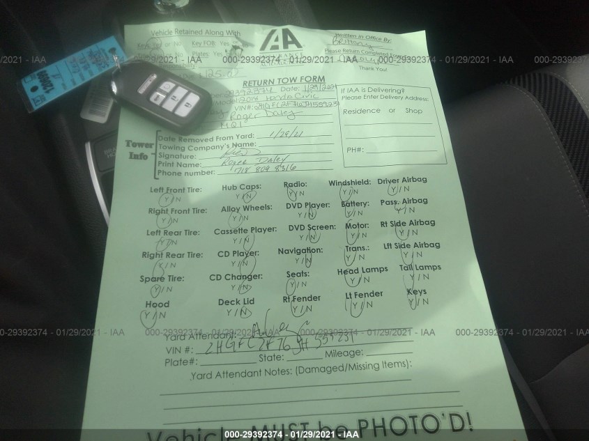 HONDA CIVIC SEDAN 2HGFC2F76JH559231