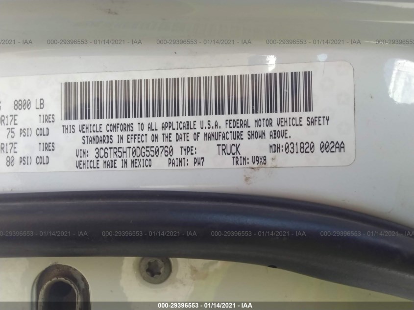 RAM 2500 3C6TR5HT0DG550760