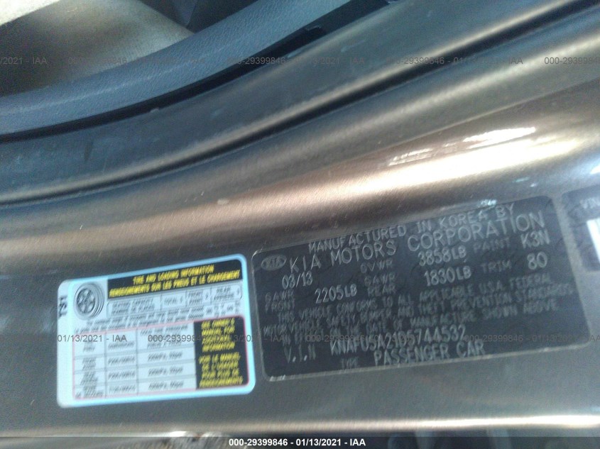 KIA FORTE 5-DOOR KNAFU5A21D5744532