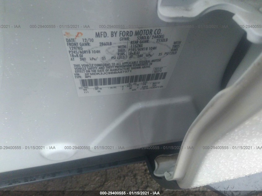 FORD EDGE 2FMDK3JC9BBA67571