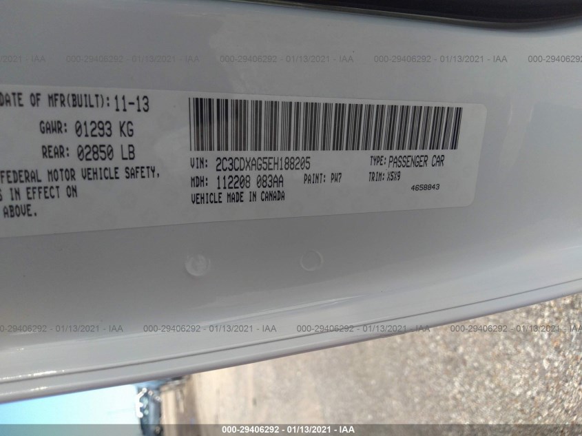 DODGE CHARGER 2C3CDXAG5EH188205