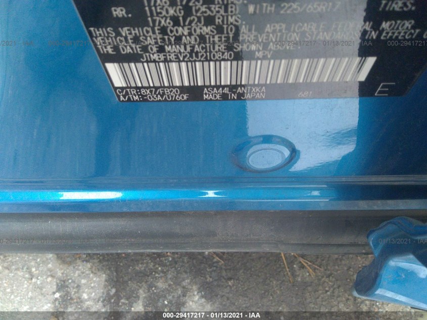 TOYOTA RAV4 JTMBFREV2JJ210840