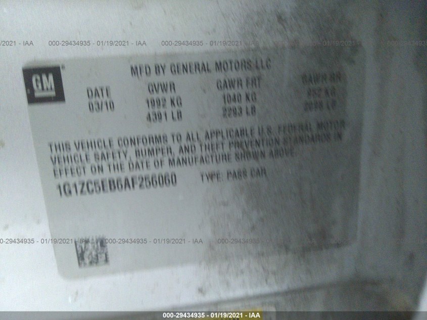 CHEVROLET MALIBU 1G1ZC5EB6AF256060