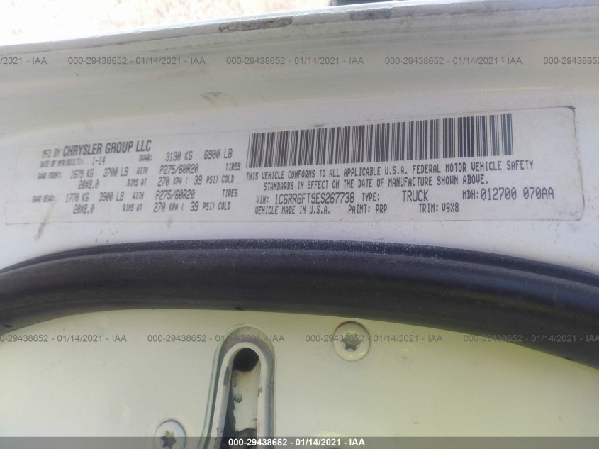 RAM 1500 1C6RR6FT9ES267738
