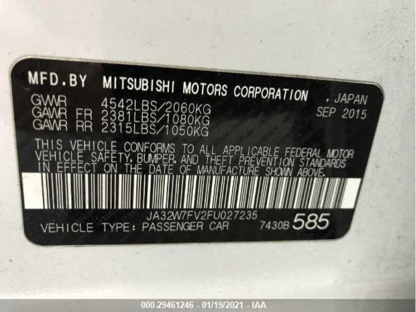 MITSUBISHI LANCER EVOLUTION JA32W7FV2FU027235