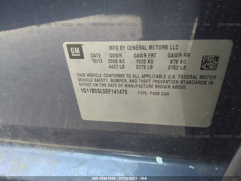 CHEVROLET MALIBU 1G11B5SL5EF141470
