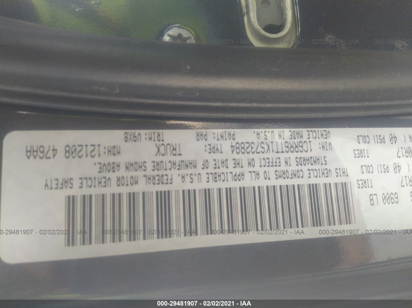 RAM 1500 CLASSIC 1C6RR6TT1KS732884