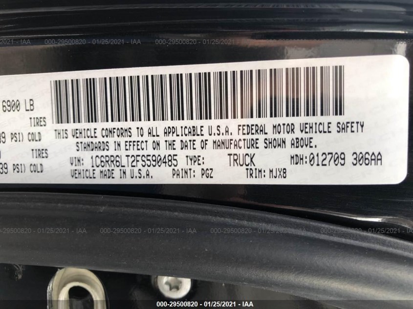 RAM 1500 1C6RR6LT2FS590485
