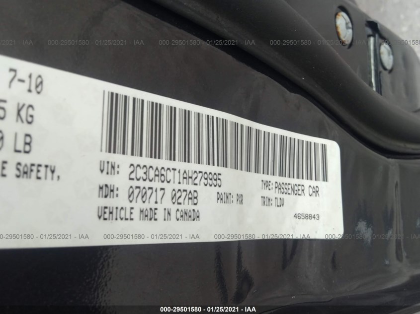 CHRYSLER 300 2C3CA6CT1AH279995