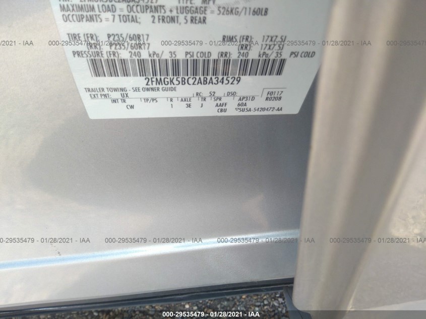 FORD FLEX 2FMGK5BC2ABA34529