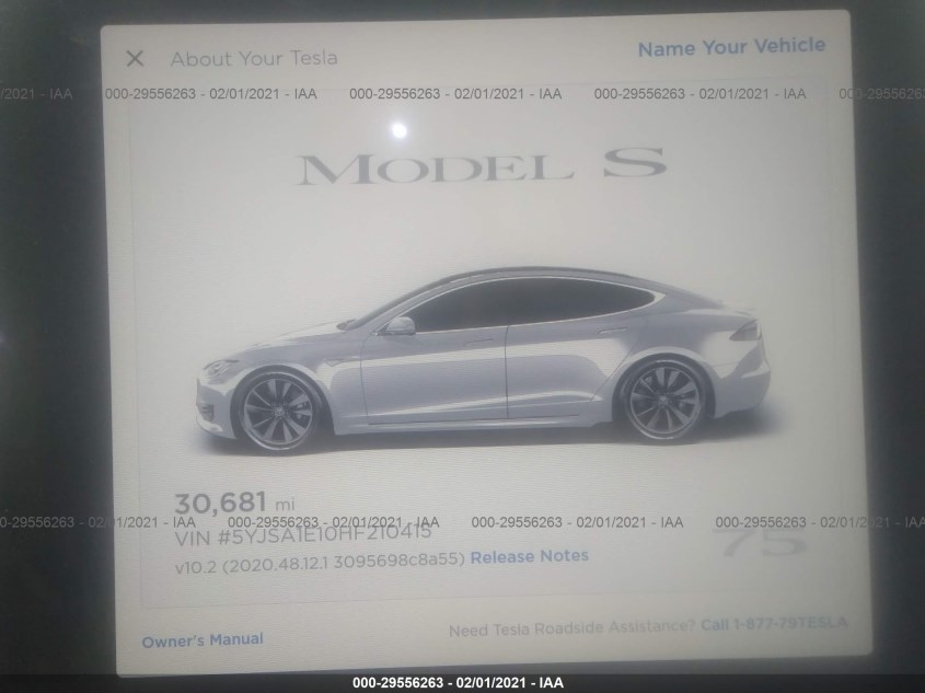 TESLA MODEL S 5YJSA1E10HF210415